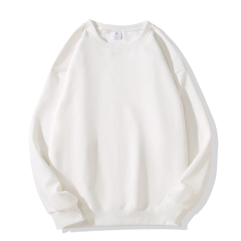 Casual Fashion Classic Mens Loose Hoodies Sweatshirt O Neck Black White Gray Hip Hop Punk Pullover Streetwear Korean Harajuku