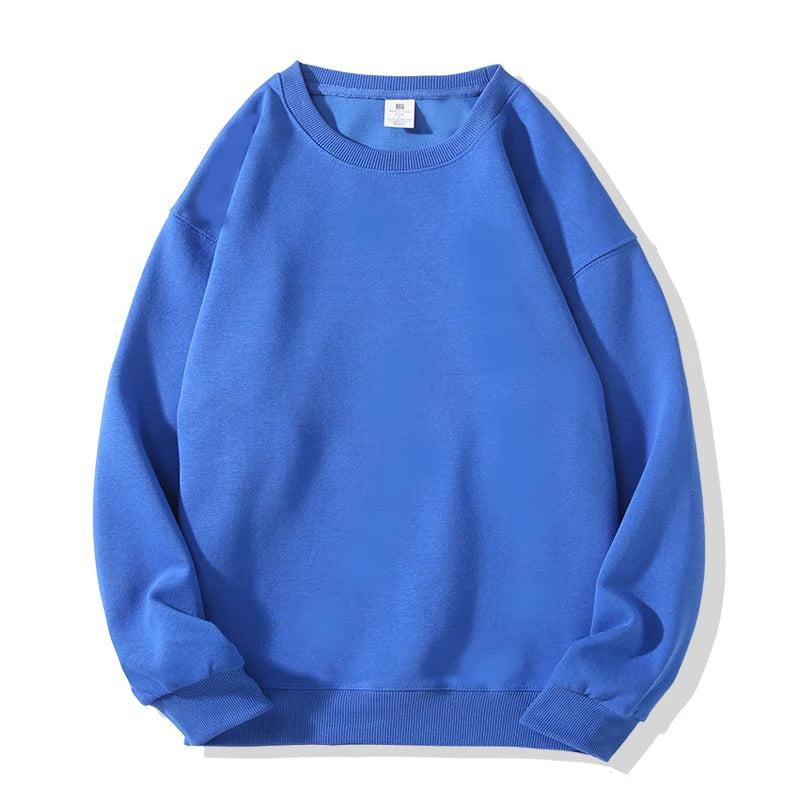 Casual Fashion Classic Mens Loose Hoodies Sweatshirt O Neck Black White Gray Hip Hop Punk Pullover Streetwear Korean Harajuku