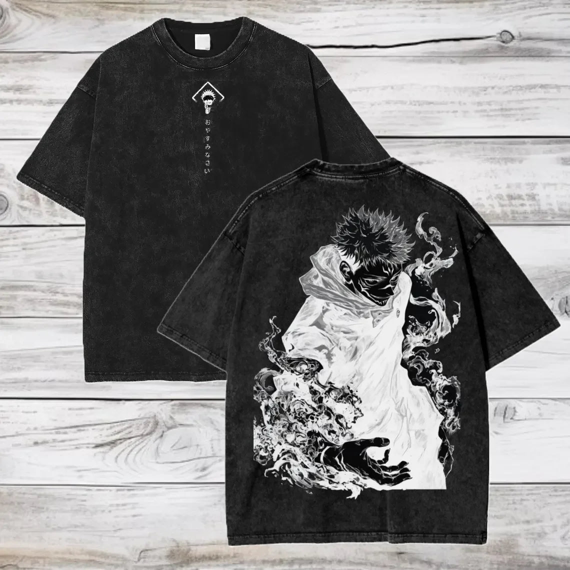 Gojo Satoru Jujutsu Kaisen T Shirt Men Women Tshirt Washed Cotton T-shirt Clothing Summer Short Sleeve Oversized Tees Streetwear