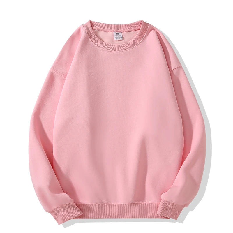 Casual Fashion Classic Mens Loose Hoodies Sweatshirt O Neck Black White Gray Hip Hop Punk Pullover Streetwear Korean Harajuku