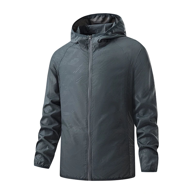 JNLN Men Women Hiking Jackets Waterproof Sun Protective Windbreaker Unisex Camping Climbing Outdoor Rain Coat Portable Clothes